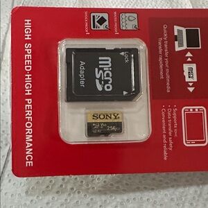 Sony Black and Gold Micro SD Card with Adapter